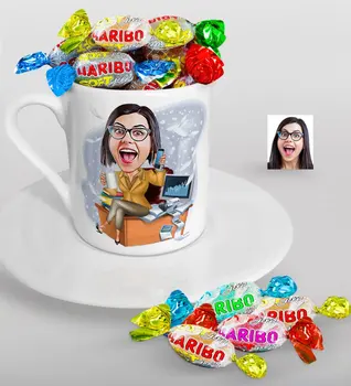 Personalized Women 'S Accountant Caricature Of Turkish Coffee cup And Haribo Candy Gift Seti-1
Personalized Women 'S Accountant Caricature Of Turkish Coffee cup And Haribo Candy Gift Seti-1