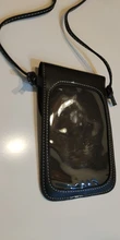 Bolso de teléfono móvil con pantalla táctil para mujer, Cartera de teléfono inteligente con borla de cuero, bolso con correa para el hombro