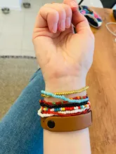 HangZhi 2020 nuevo 7 unids/set moda Simple Multicolor Boho elástico semillas cuentas pulseras para las mujeres joyería de la personalidad