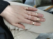 Doocna 8 unids/set Bohemia oro conjunto anillo conjuntos para los hombres y las mujeres geométrico Simple anillo de boda de toque de accesorios de joyería 10287