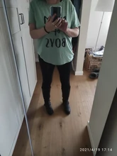 Camiseta con estampado de letras MOM OF BOYS para Mujer, blusa holgada de manga corta con cuello redondo, Camisetas para Mujer