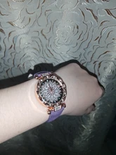 Las mujeres cielo estrellado cielo reloj de lujo de oro rosa diamante Relojes de Cuero ocasionales de las señoras banda de cuarzo reloj de pulsera mujer reloj zegarek damski