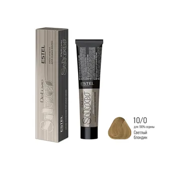 Cream paint for gray hair Estel de luxe silver 10/0 light blonde 60 ml
Cream paint for gray hair Estel de luxe silver 10/0 light blonde 60 ml