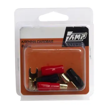 Клемма силовая AMP "Вилка" 8Ga
Клемма силовая AMP "Вилка" 8Ga