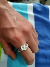 Anillo abierto con cara llorona para mujer, sortija ajustable de Color plateado antiguo, diseño geométrico, con caras y lágrimas