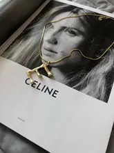 Lost Lady-collar con 26 letras de bambú y Metal dorado para mujer, colgante con inicial del alfabeto, cadena de eslabones, regalos de joyería