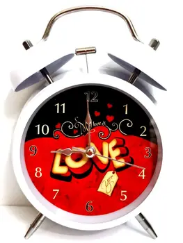 Nostalgic, With Bell, illuminated, alarm clock with white 'Love' lettering, Love Desk Clock
Nostalgic, With Bell, illuminated, alarm clock with white 'Love' lettering, Love Desk Clock