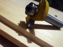 1pc 8mm vástago T-Sloting Router poco broca con rodamiento de madera fresado de ranuras de tipo T Rabbeting madera herramienta para madera MC02091