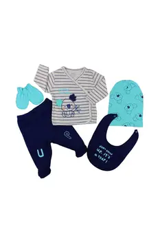 5 piece Newborn baby set Koala patterned %100 Cotton fabric baby gift set baby boy set white navy blue water green
5 piece Newborn baby set Koala patterned %100 Cotton fabric baby gift set baby boy set white navy blue water green