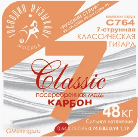 C764 семиструнка carbon classik string kit for 7-string classical guitar, Mr musician
C764 семиструнка carbon classik string kit for 7-string classical guitar, Mr musician