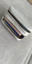 Monederos multifuncionales para mujer, carteras de piel auténtica RFID con cremallera segura, tarjetero