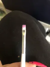 Pincel de Gel para uñas, pincel para pintar, herramienta de belleza, pelo púrpura con mango blanco, 1 ud.