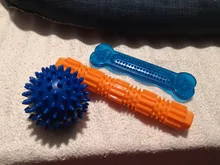 Juguetes para perros cachorro divertida interactiva juguetes para perro pequeño resistente a morder dientes entrenamiento de goma juguetes de pelota para perros mascotas