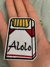 Embroidered Patches Badge UFO Applique Biker Iron-On-Sew Space Motorcycle Cheap Skull