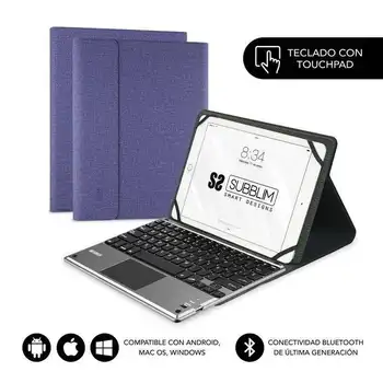 Case with keyboard subblim keytab pro bluetooth touchpad purple-for tablet 10.1 '/25.6cm-battery 420mah - comp.
Case with keyboard subblim keytab pro bluetooth touchpad purple-for tablet 10.1 '/25.6cm-battery 420mah - comp.