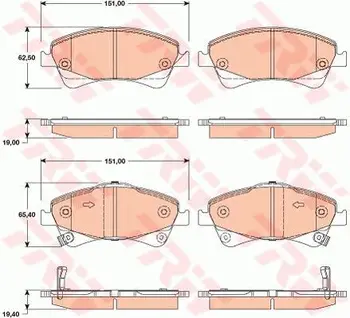 Brake pads TOYOTA AURIS 2.0D/2.2D 07/AVENSIS 09/VERSO 09 front TRW GDB3479
Brake pads TOYOTA AURIS 2.0D/2.2D 07/AVENSIS 09/VERSO 09 front TRW GDB3479