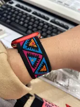 Scrunchie-correa elástica Bohemia para Apple watch, banda de 40mm, 38mm, 44mm y 42mm, pulsera de solo bucle serie iWatch 3, 4, 5, se, 6