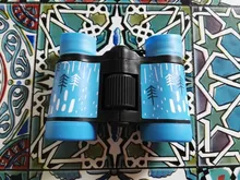 Binoculares portátiles de goma antideslizantes para niños, binoculares de color al aire libre con zoom fijo, 4x30, gran oferta