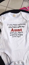 Mono de manga corta para bebé, camiseta divertida de una pieza con mensaje de Aunt Crazy Aunt Baby