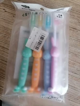 4 unids/set de dibujos animados lindo cepillo de dientes para niños de carbón de bambú mango corto Niños cepillo de dientes de bebé cuidado de los dientes