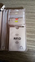 10 unids/lote Anti robo el banco de Protector de la tarjeta de crédito NFC RFID bloqueo cartera mujer tarjeta titular cartera cubierta de papel de aluminio de caja de tarjeta de negocio