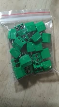 20 unids/lote de KF301-5.0-2P de paso, 5,0mm, Pin recto, 2P, Conector de Bloque de terminales PCB de tornillo, azul, verde, rojo, envío gratis