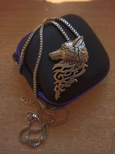 Collar con colgante de lobo Vintage Punk para mujer y hombre, collar de cabeza de lobo de Metal negro, colgantes, joyería de animales, envío directo