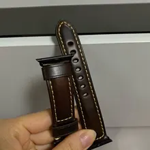 Pulsera Vintage para Apple Watch, banda de cuero vacuno, 44mm, 40mm, 42mm, 38mm, 6 SE, 5, 4, 3, correa de reloj para iWatch