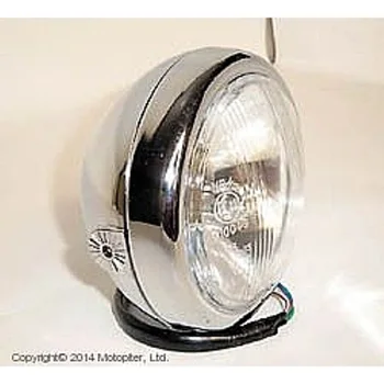 Headlight 114mm (1/2 ") chrome with 2 lamps 
Headlight 114mm (1/2 ") chrome with 2 lamps