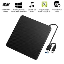 External DVD Burner USB3.0+Type-C Ultra-Thin CD VCD Optical Drive Burners Reader Player Optical Drives for Desktop Laptops External DVD Burner USB3.0+Type-C Ultra-Thin CD VCD Optical Drive Burners Reader Player Optical Drives for Desktop Laptops