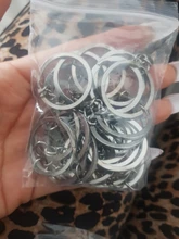 20 unids/lote llavero Chapado en 6 colores 50mm largo partido redonda llaveros al por mayor