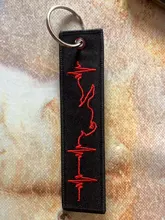 LLavero de latido del corazón para motorista, joyería bordada, motocicleta y coches, cadena de moda para amantes de los motociclistas