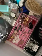 Mordoa-organizador de pendientes de ante y terciopelo rosa, soporte para presentación de joyería, estante, plato de muestra, caja de joyería de moda