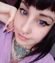 De contactos Cosplay Halloween de lentes de contacto anual púrpura lentes de contacto para los ojos contactos con contactos de Color