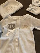 Peleles para bebés recién nacidos con sombrero, guantes de manga larga, corona de dibujos animados, mono de terciopelo para niños, monos para bebés, atuendo para bebés