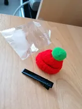 Horquilla de pelo hecha a mano para mascotas, Gorro con pompón de pelo, adorno, tocado para perro, accesorios para el cabello de cachorro