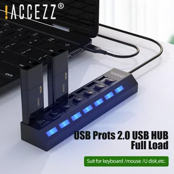 !ACCEZZ USB Hub 2.0 Multi USB Splitter 4/7 Ports 2.0 Hab with LED Switch For PC Computer Expander Multiple Power Adapter 
!ACCEZZ USB Hub 2.0 Multi USB Splitter 4/7 Ports 2.0 Hab with LED Switch For PC Computer Expander Multiple Power Adapter