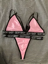 Conjunto de Bikini para mujer, ropa interior deportiva Sexy, corsé de vendaje Sexy con letras, sujetador de realce + tangas, bragas, lencería de estilo veraniego