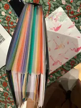 Carpeta de clasificación de varias páginas, Archivador A4 PP, bolsa de almacenamiento, portafolio, aprendizaje de oficina, Multicolor, Nueva inclusión, 7/13