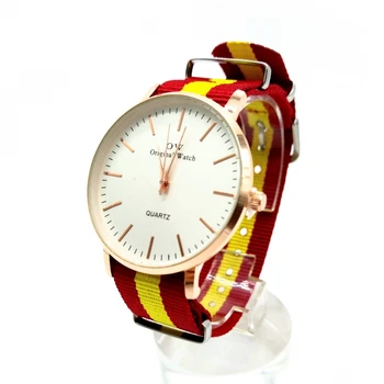 Men's wristwatch analog with the flag of Spain, thread strap. An original gift.
Men's wristwatch analog with the flag of Spain, thread strap. An original gift.