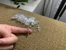 40 Uds. De dijes de moda, colgante de Cruz de metal, joyería artesanal, collar, T61