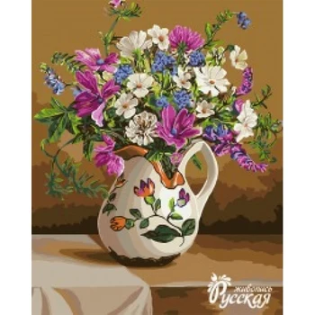 Drawing by numbers on canvas (size 40x50 cm),"pitcher with flowers" factory of creativity B051
Drawing by numbers on canvas (size 40x50 cm),"pitcher with flowers" factory of creativity B051