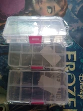 Caja de almacenamiento de joyería transparente ajustable, caja organizadora de plástico portátil con 10 ranuras para joyas, pendientes, pastillas y medicamentos, contenedores de viaje