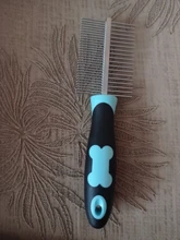 Peines de plástico MTL de acero inoxidable para mascotas, peine de doble cara para pelo de perros y gatos, con doble hilera