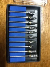 Cabezales de molienda de acero de tungsteno, juego de rebaba de carburo de tungsteno, material de diamante, accesorios dremel, 10 Uds.