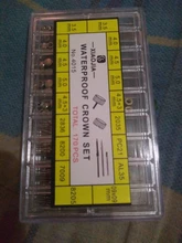 Extensor de vástago de bobinado de reloj de varios tamaños + coronas accesorios Reparación de reemplazo de la barra de extensión del reloj coronas para reloj tallos Juego de Herramientas