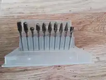 Brocas rotativas de carburo de tungsteno, juego de brocas cónicas de acero hss, 3x6mm, nuevo vástago de 1/8 pulgadas, 10 piezas