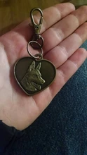 Placa de identificación con grabado gratis para perros y gatos, placa con nombre personalizada, antipérdida, con forma de corazón, colgante para Collar