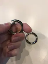 Anillo redondo de resorte de puerta chapado, hebilla redonda de empuje, Clips de mosquetón, bolsos de mano, broche disparador anilla para enganches, 2 uds.
