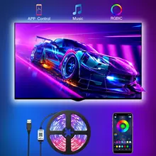 LED Strip Lights Bluetooth RGB 5050 5V USB RGB Lights Flexible 1-20M LED Lamp Tape Ribbon TV Desktop Screen BackLight Diode Tape
LED Strip Lights Bluetooth RGB 5050 5V USB RGB Lights Flexible 1-20M LED Lamp Tape Ribbon TV Desktop Screen BackLight Diode Tape